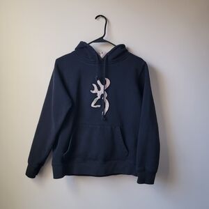 Browning Black Hoodie with Pink Logo